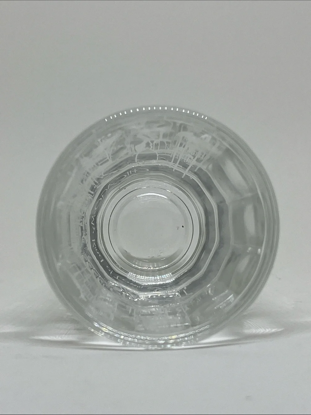 Clear “Chicago - My Kind of Town” Shot Glass with White Etched Cityscape